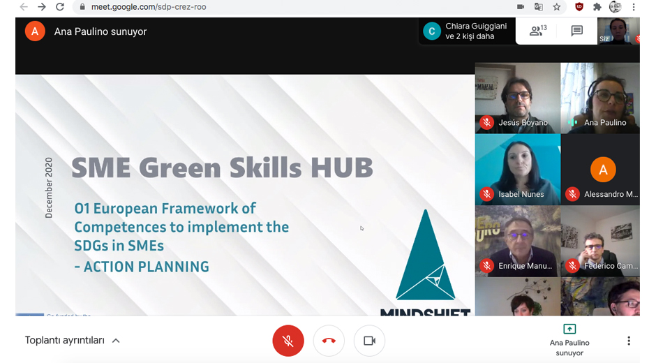 SME Green Skills HUB Projesi Çevrim İçi Proje Başlangıç Toplantısı Gerçekleştirildi